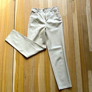 Zara Faux Leather Straight Pant, size 00/24